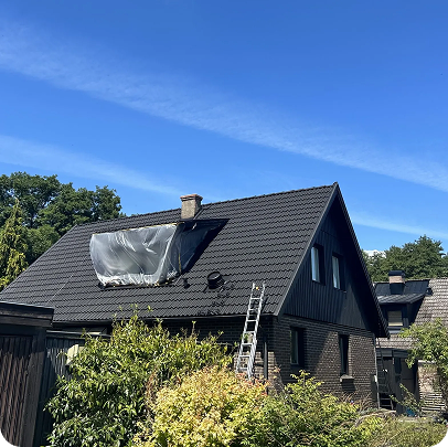 pågående takmålning